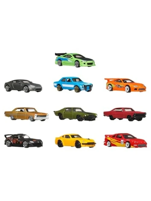 Fast & Furious Temalı Metal Araba Seti - 10'lu Paket, 1:64 Ölçek