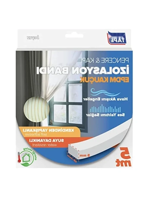 EPDM Kauçuk Pencere ve Kapı İzolasyon Bandı - 5mm x 15mm x 5mt