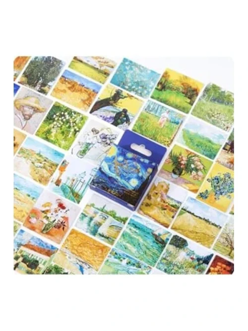 Van Gogh Temalı 45 Adet Sticker Seti - Bullet Journal