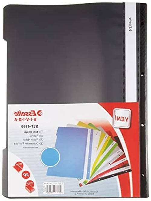 Siyah Telli Dosya | 50'li Paket, Dayanıklı ve Kullanışlı
