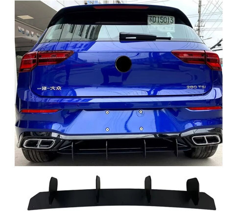 Vw golf 8 rline arka tampon difüzör eki plastik ithal