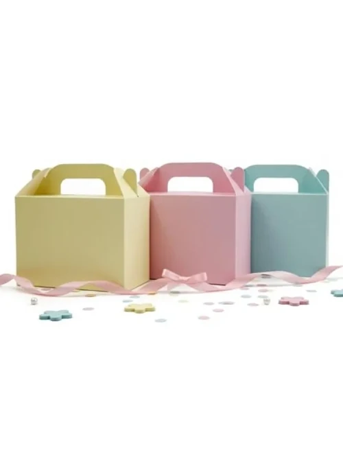 3'lü Set Karışık Renkli El Geçme Hediye Kutusu - 10x14 cm