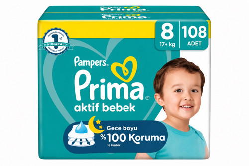 Bebek Bezi 8 Beden 17+ KG XXX Large 108 Adet Süper Aylık Pk