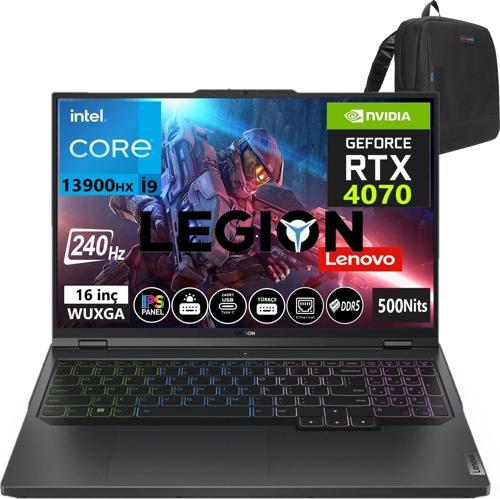 Lenovo Legion Pro 5 16IRX8 Intel I9-13900HX 16GB Ddr5 1tb SSD 16 Inç Wqxga 240Hz 8gb RTX4070 140W WINDOWS11PRO Taşınabilir Bilgisayar 882WK00J5TX34 + Weblegelsin Çanta