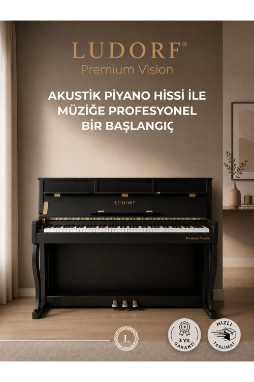 Premium Vision Piyano Yüksek Konsol 88 Tuşlu Çekiç Aksiyon Dijital Konsol Piyano