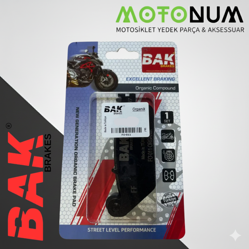 Kymco Xcıtıng 250 Ön Fren Balata-Organik-Bak-(Yerli Üretim)-BK0035