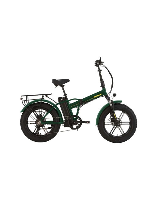 E-Folding F3 20 Jant 7 Vites 43 Cm Haki Sarı Elektrikli Katlanır Bisiklet