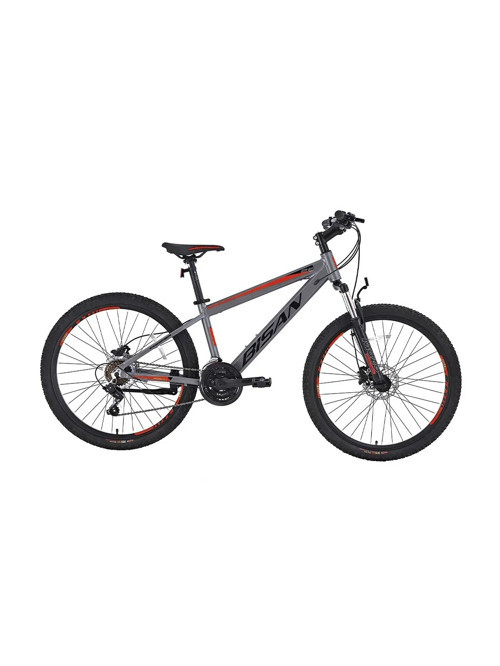 Cooper HD 26 Jant 21 Vites HD Metalik Gri Siyah Kırmızı Dağ Bisikleti 35 Kadro