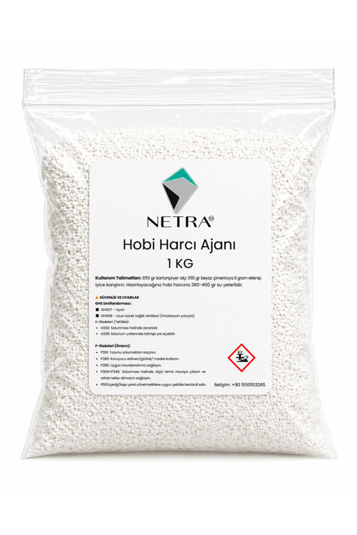 NetraKompozit Taş Tozunu Kendin Yap , Hobi Harcı Yapma Ajanı 1 KG Net Ağırlık Toz Formda