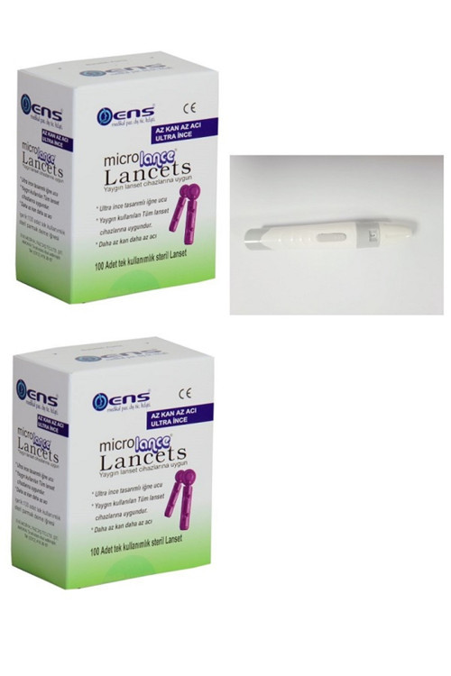 Microlance 100 adet lanset ve Lanset Kalemi 3 lü set