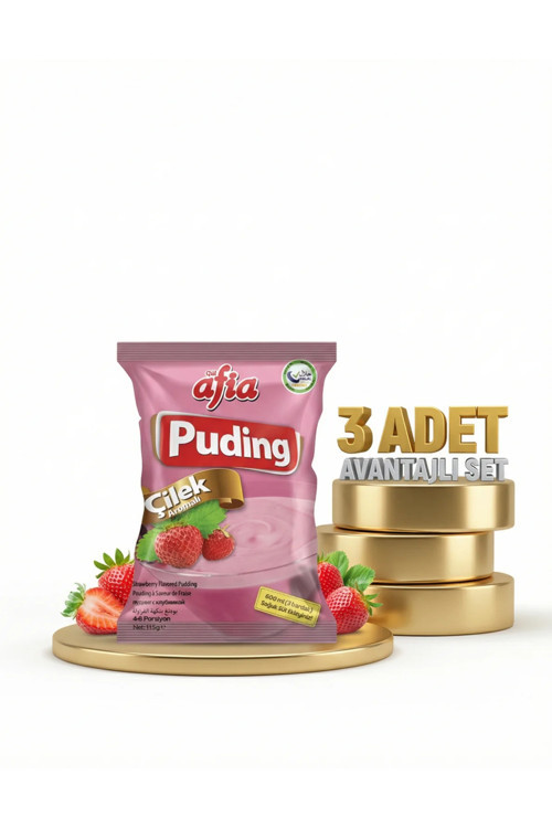 Çilekli Puding 3x125 Gr