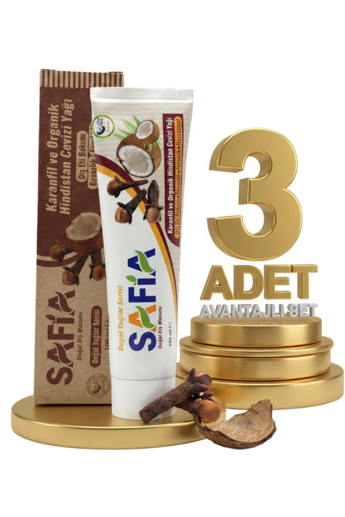 Karanfil ve Hindistan Cevizli Organik Diş Macunu 3x100 Ml