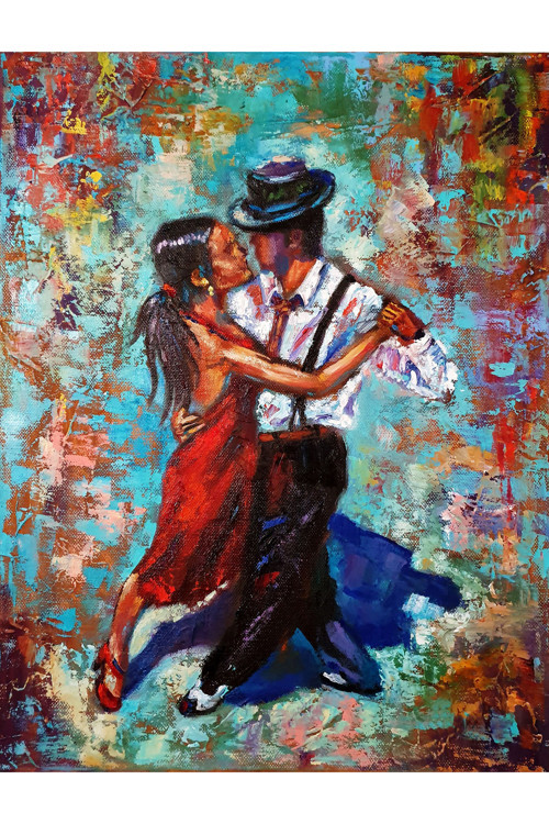 Dance-011-Couple2-2 Dans Eden Çift Kanvas Tablo