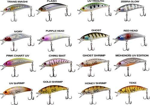 Baby Minnow Sinking 5cm 4.5gr Sinking Maket Balık UV Trout