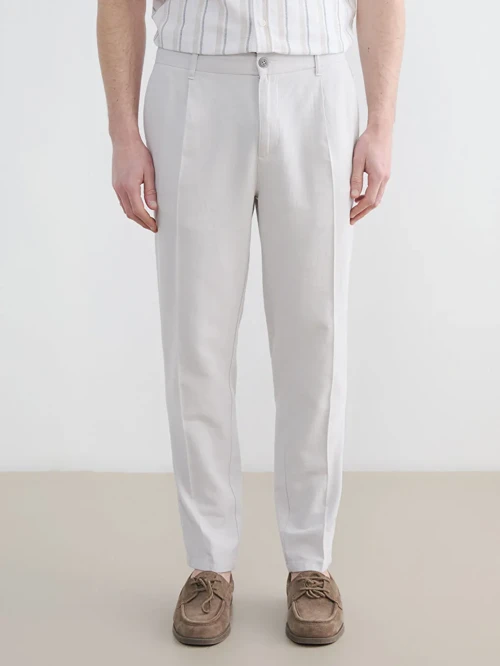 Gri Regular Fit Erkek Chino Pantolon