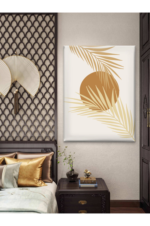Premium Boho Güneş Temalı Kanvas Tablo – Kaliteli Baskı, Doğal Ve Modern Ev Dekoru