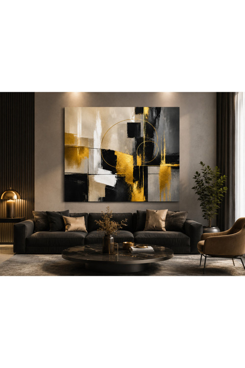 Modern İç Mekan Ve Abstract Tablo