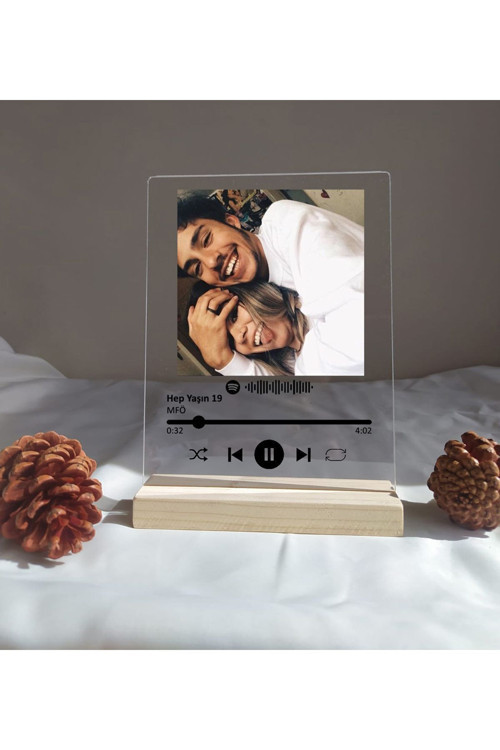 Sevgililer Gününe Özel Spotify Barkodlu Plak, Kişiye Özel Doğum Günü Hediyesi