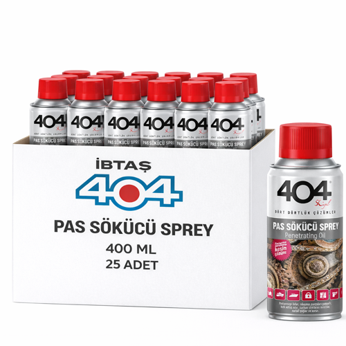 404 Pas Sökücü Sprey 400 ML - 25 Adet - Koli Fiyatı