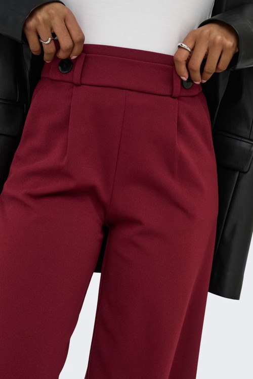 Jdygeggo Regular Fit Normal Bel Geniş Paça Bayan Pantolon 15208430 VİŞNE