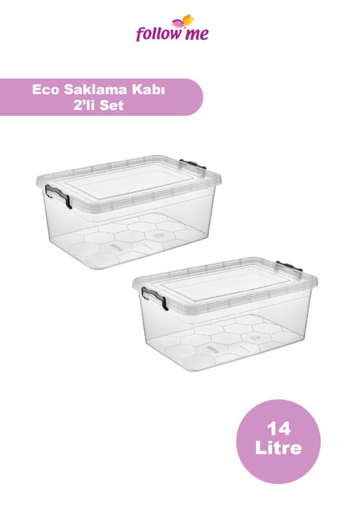 Eco Saklama Kabı - 14 Lt 2'li Set