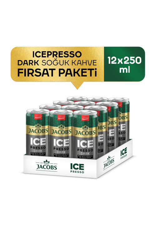 Icepresso DARK 250 ml Soğuk Kahve x 12 Adet