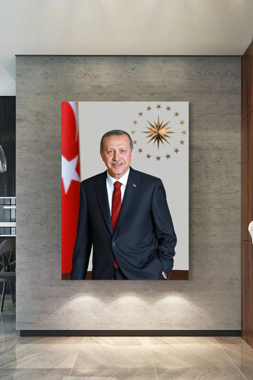 Recep Tayyip Erdoğan Başkan Erdoğan Rte Kanvas Tablo