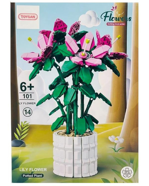 Flowers Saksılı Zambak Çiçeği Yapım Seti 1189 Parça