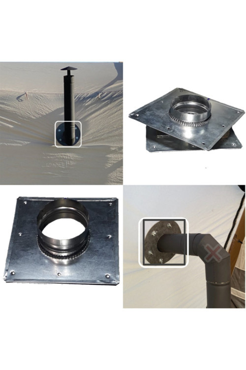Karavan Konteyner Çadır Baca Çıkışı 13 Cm Soba Boru Adaptörü Çadır Boru Çıkış Kiti Soba Borusu Uyuml