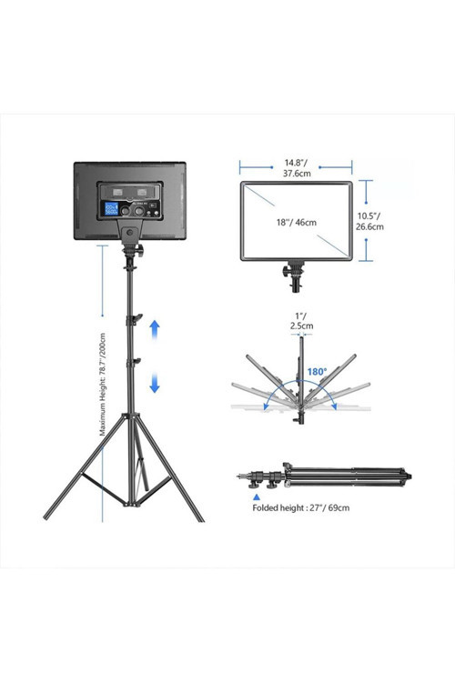 ,sl-288a Soft Light Video Fotoğraf Soft Işık,2 Metre Döküm Ayaklı