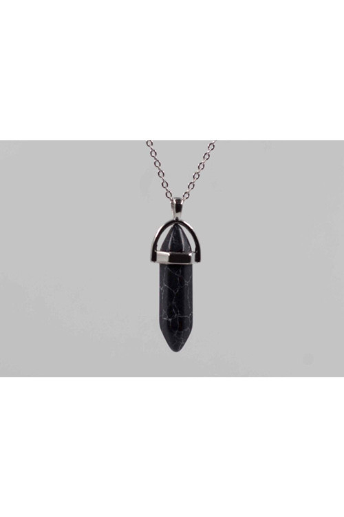 Sertifikalı Obsidyen Taşı Doğaltaş Kolye