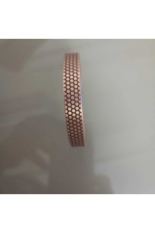 Luxury Collection Saf Bakır El İşçiliği Bileklik – Otantik Desen | 10 mm – 2 mm | 17 cm