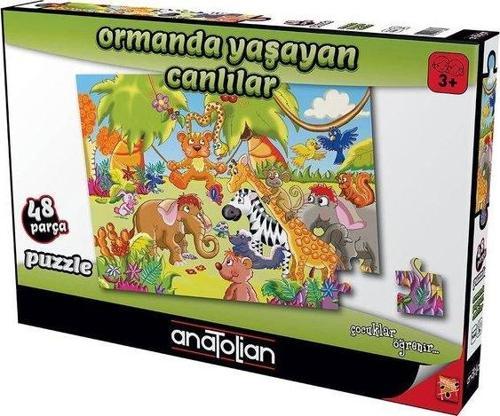 7466 Ormanda Yaşayan Canlılar 48 Parça Puzzle