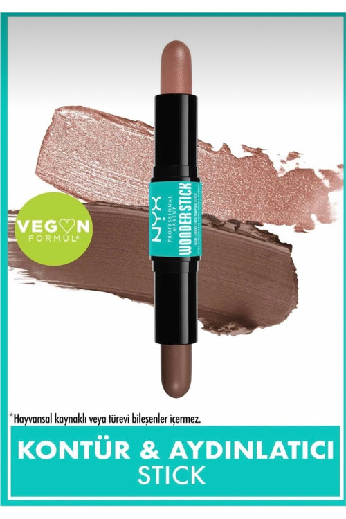 PROFESSİONAL Makeup Wonder stick çift taraflı krem kontür &Aydınlatıcı Stick Light Medium 03