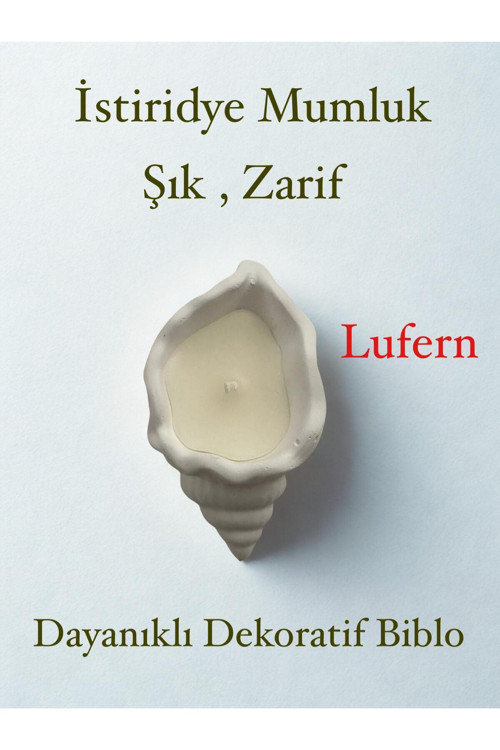 Dayanıklı İstiridye Mumluk Hediyelik Dekorasyon Zarif Biblo Organizer Deniz Kabuğu Takı Tabağı Alçı