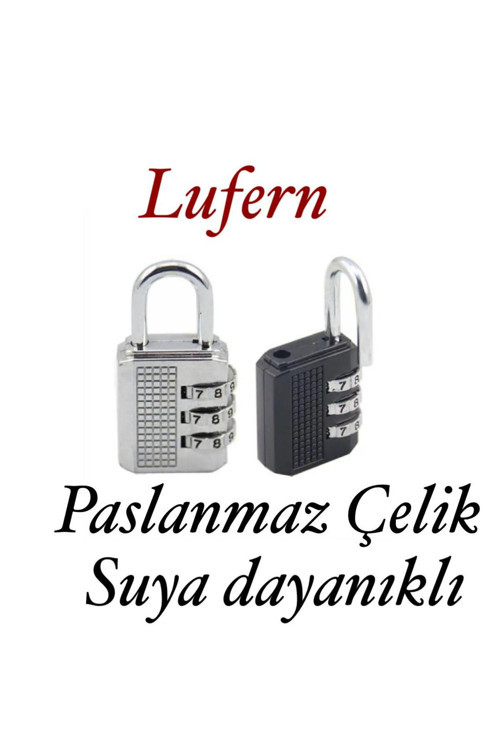 32 mm 3 Basamaklı Haneli Şifreli Premium Paslanmaz Çelik Küçük Ekstra Güçlü Şifreli Asma Kilit