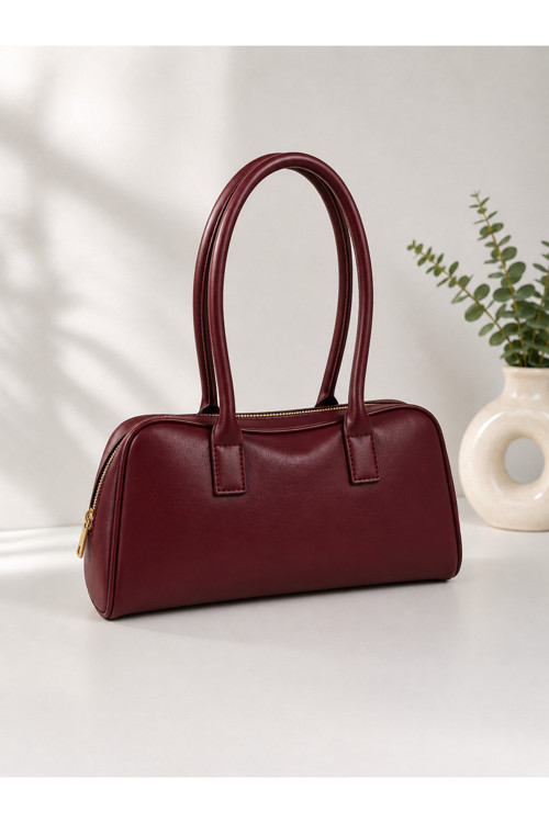 Bordo Kadın Omuz El Çantası &Modern Şık Tasarım