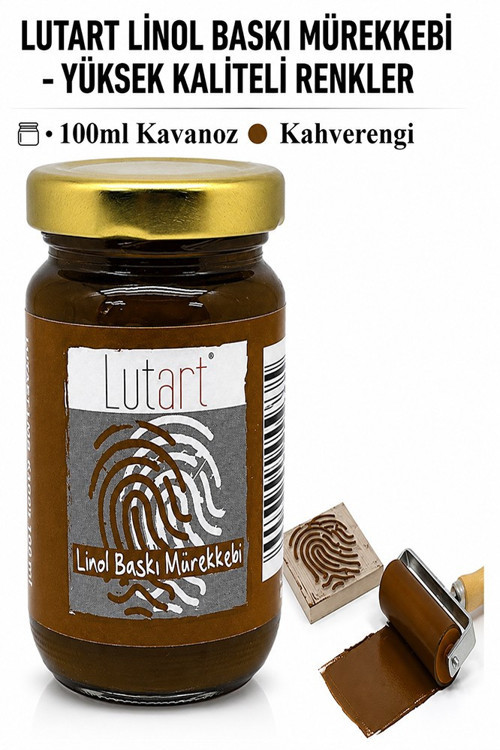 Linol Mürekkebi 100 ml 1 Adet Lutart Linol Baskı Boya Mürekkebi Blok Baskı Sanat Su Bazlı Matbaa Mürekkebi Hobi