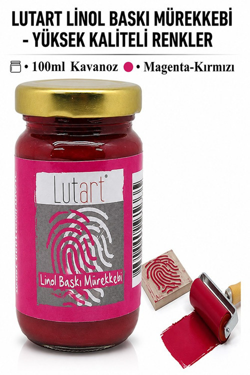 Linol Mürekkebi 100 ml 1 Adet Lutart Linol Baskı Boya Mürekkebi Blok Baskı Sanat Su Bazlı Matbaa Mürekkebi Hobi
