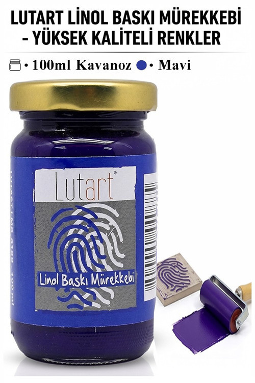 Linol Mürekkebi 100 ml 1 Adet Lutart Linol Baskı Boya Mürekkebi Blok Baskı Sanat Su Bazlı Matbaa Mürekkebi Hobi