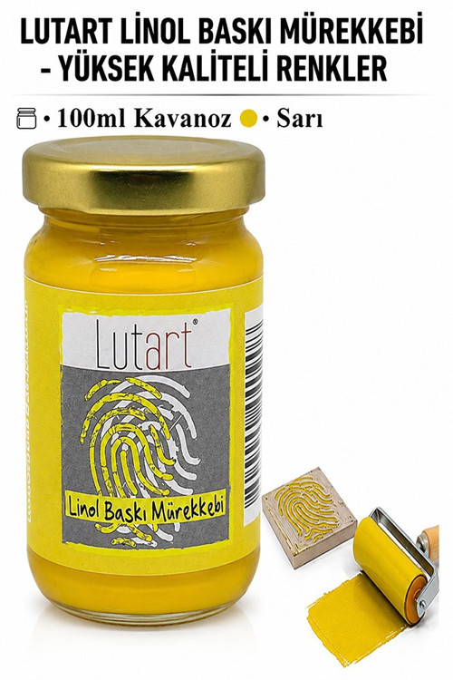 Linol Mürekkebi 100 ml 1 Adet Lutart Linol Baskı Boya Mürekkebi Blok Baskı Sanat Su Bazlı Matbaa Mürekkebi Hobi