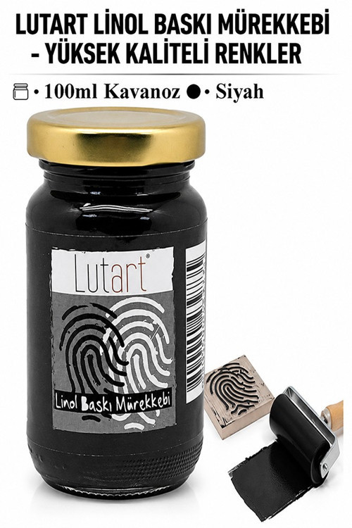 Linol Mürekkebi 100 ml 1 Adet Lutart Linol Baskı Boya Mürekkebi Blok Baskı Sanat Su Bazlı Matbaa Mürekkebi Hobi