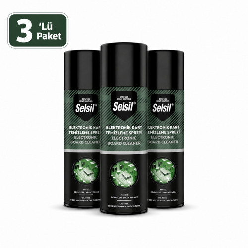 Elektronik Kart Temizleme Spreyi 200 ml Yağsız Antistatik Devre Temizleyici Sprey 3 Adet