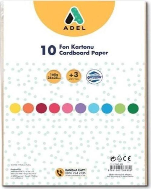 Fon Kartonu 25 x 35 Karışık 10'lu