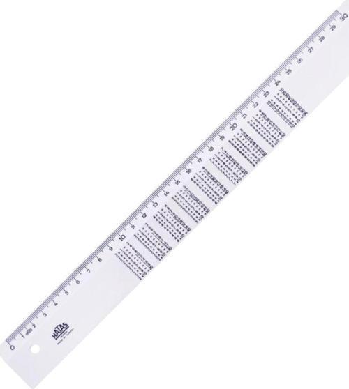 Çarpım Tablolu Cetvel 30 Cm.