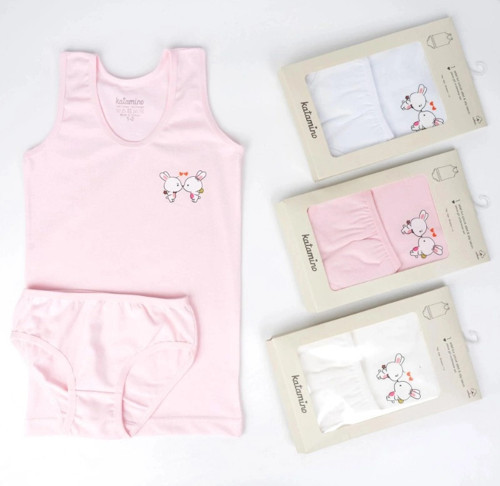 Pearly Kız Geniş Askılı Slip Takım K128644 Karışık Renk