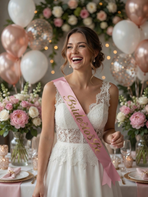 Bride To Be Pembe Gold Yazılı Gelin Kuşağı Bekarlığa Veda Parti Aksesuarı