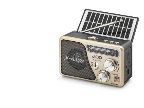 Nostaljik Fm Radyo Usb Tf Solar Şarjlı El Fenerli Kamp Hoparlörü H531UTS