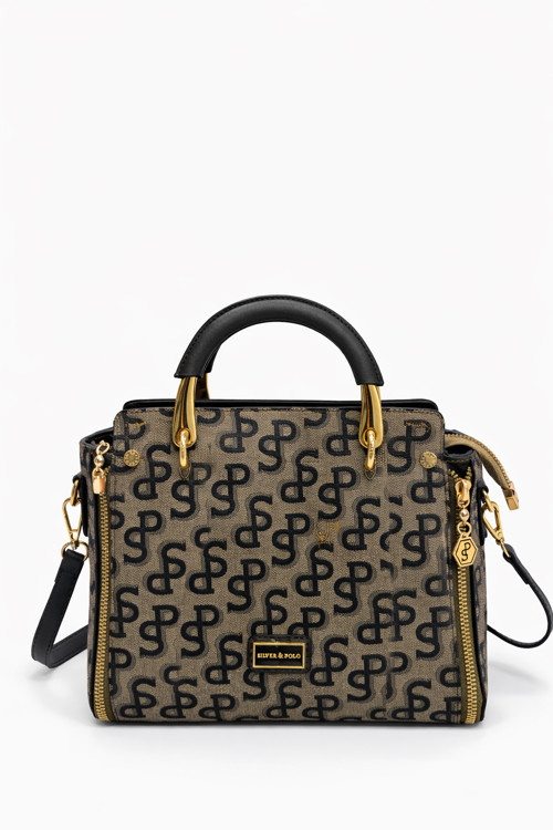 Kadın Çanta Monogram Desenli Vizon Haki 1079