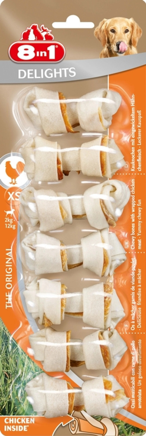8IN1 Delights Bones Köpek Ödül Kemiği Tavuklu XS 84gr
